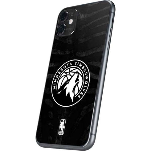 NBA Minnesota Timberwolves Black Animal Print iPhone 11 Skin